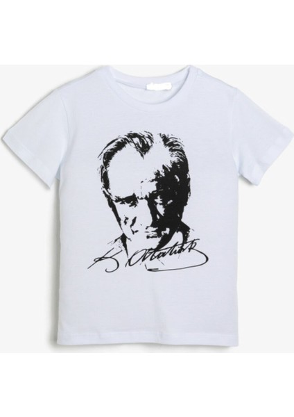 Nacar Çarşı Unisex Çocuk Atatürk Baskılı T-Shirt