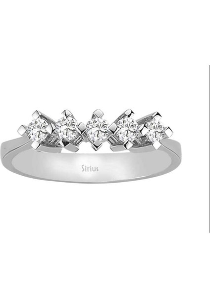 E Renk 0,31 Karat Pırlanta 5 Taş Yüzük 0423R0109