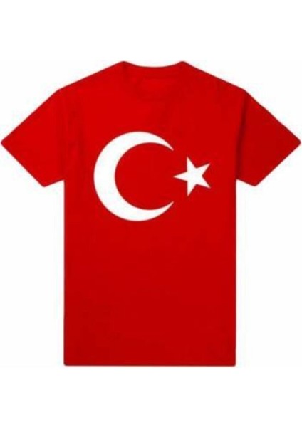 Unisex Çocuk Ay Yıldızlı T-Shirt