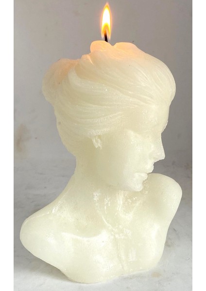 Ekru Woman Büst Mum 17 cm fiyatları