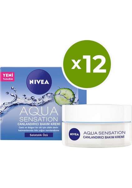 Aqua Sensation Salatalık Özlü Canlandırıcı Bakım Kremi x 12 Adet