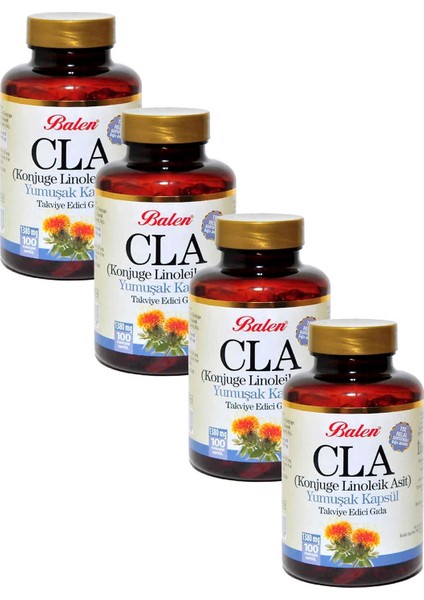 Cla (Aspir Yağı) Yumuşak Kapsül 1380 Mg 100 Kapsül 4 Adet