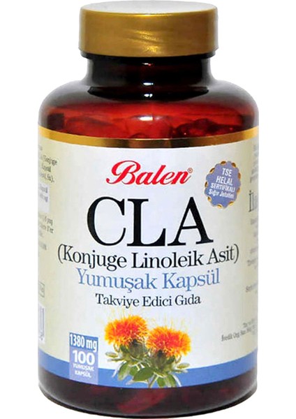 Cla (Aspir Yağı) Yumuşak Kapsül 1380 Mg 100 Kapsül 4 Adet
