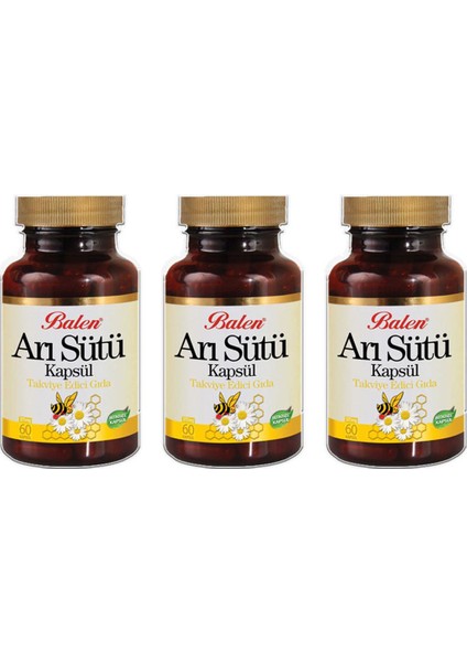 Arı Sütü Kapsül 375 Mg 60 Kapsül 3 Adet