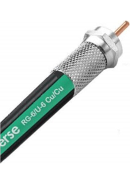 RG6U6 Tam Bakır Cu/cu Anten Kablosu 10 Mt