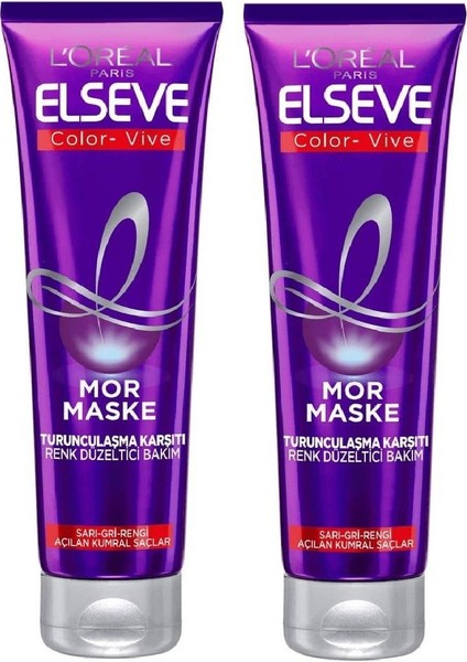 Loreal Paris Elseve Mor Maske 150 ml x 2