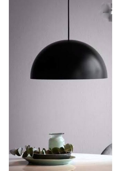 Retro,rustik,modern Mutfak,cafe,bar Üstü Için siyah Tekli Metal Sarkıt Avize ÇAP:40CM