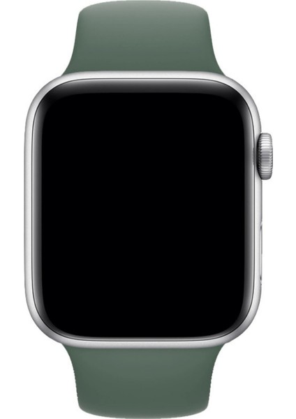 Apple Watch Uyumlu Silikon Spor Kordon 42 - 44 mm M/l Ölçülerinde Çam Yeşil fırsatları
