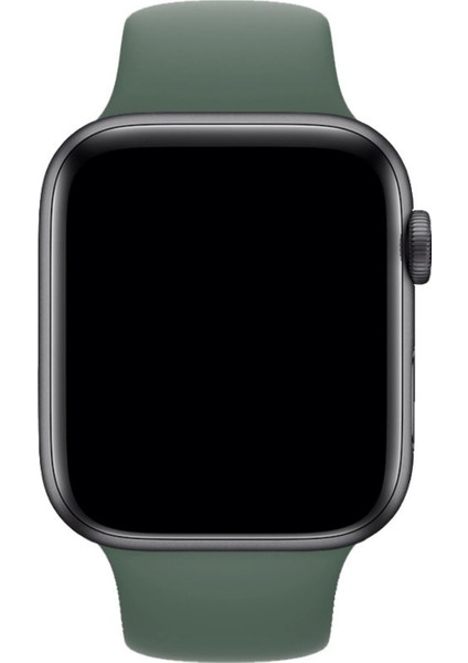 Apple Watch Uyumlu Silikon Spor Kordon 42 - 44 mm M/l Ölçülerinde Çam Yeşil indirimleri