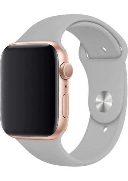 Apple Watch Uyumlu Silikon Spor Kordon 42 - 44 mm M/l Ölçülerinde Gri modelleri