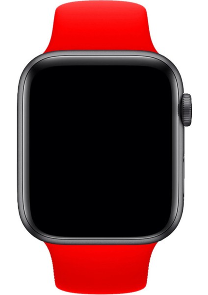 Apple Watch Uyumlu Silikon Spor Kordon 42 - 44 mm M/l Ölçülerinde Kırmızı fırsatları
