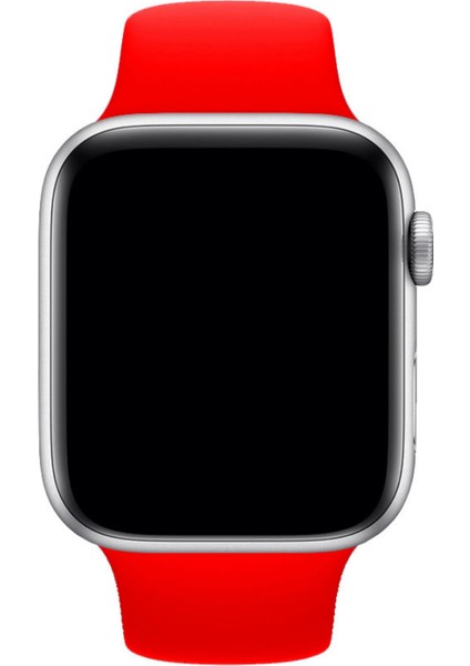 Apple Watch Uyumlu Silikon Spor Kordon 42 - 44 mm M/l Ölçülerinde Kırmızı indirimleri
