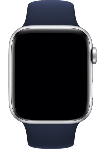 Apple Watch Uyumlu Silikon Spor Kordon 42 - 44 mm M/l Ölçülerinde Lacivert