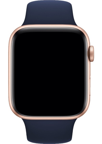 Apple Watch Uyumlu Silikon Spor Kordon 42 - 44 mm M/l Ölçülerinde Lacivert