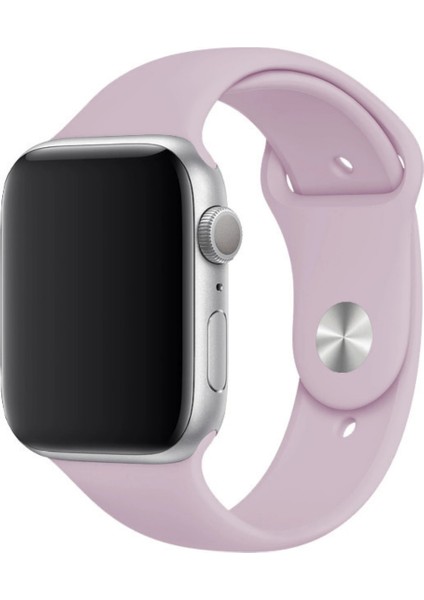 Apple Watch Uyumlu Silikon Spor Kordon 42 - 44 mm M/l Ölçülerinde Lila