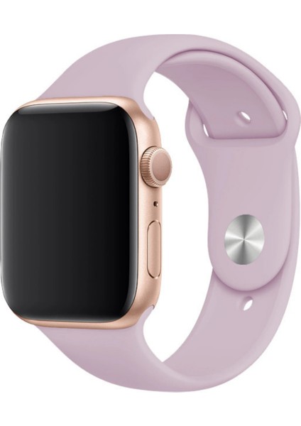 Apple Watch Uyumlu Silikon Spor Kordon 42 - 44 mm M/l Ölçülerinde Lila