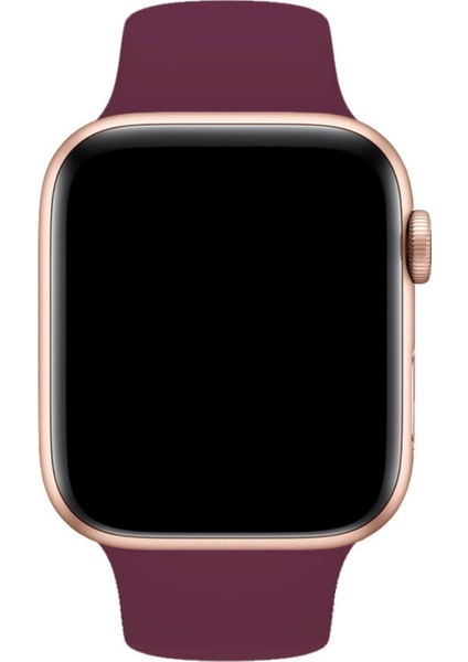 Apple Watch Uyumlu Silikon Spor Kordon 42 - 44 mm M/l Ölçülerinde Mürdüm indirimleri