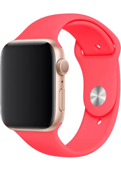 Apple Watch Uyumlu Silikon Spor Kordon 42 - 44 mm M/l Ölçülerinde Nar Çiçeği fiyatları