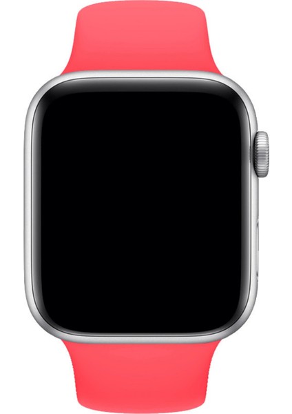Apple Watch Uyumlu Silikon Spor Kordon 42 - 44 mm M/l Ölçülerinde Nar Çiçeği indirimleri