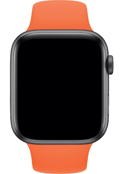 Apple Watch Uyumlu Silikon Spor Kordon 38 - 40 mm S/m Ölçülerinde Turuncu