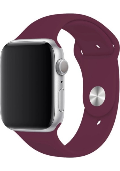 Apple Watch Uyumlu Silikon Spor Kordon 38 - 40 mm S/m Ölçülerinde Mürdüm fiyatları