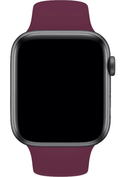 Apple Watch Uyumlu Silikon Spor Kordon 38 - 40 mm S/m Ölçülerinde Mürdüm fırsatları