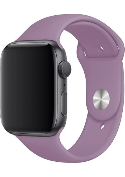 Apple Watch Uyumlu Silikon Spor Kordon 38 - 40 mm S/m Ölçülerinde Lavanta