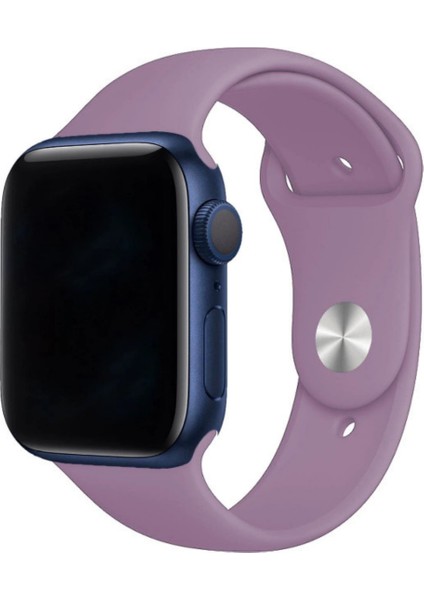 Apple Watch Uyumlu Silikon Spor Kordon 38 - 40 mm S/m Ölçülerinde Lavanta