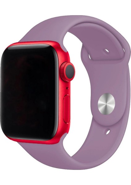Apple Watch Uyumlu Silikon Spor Kordon 38 - 40 mm S/m Ölçülerinde Lavanta