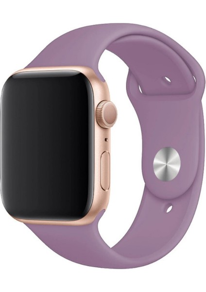 Apple Watch Uyumlu Silikon Spor Kordon 38 - 40 mm S/m Ölçülerinde Lavanta