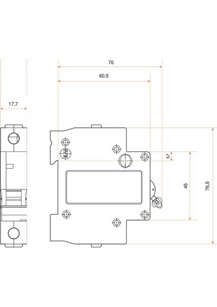 1X20A 6ka C Tipi Otomatik Sigorta 9EG-C0631-0D20