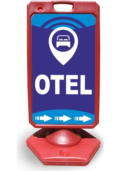Otel Reklam ve Yönlendirme Uyari Dubasi A Tabela Kırmızı