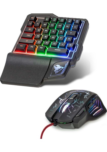 G506 Türkçe Q Oyun Klavye & Mouse Set Ledli