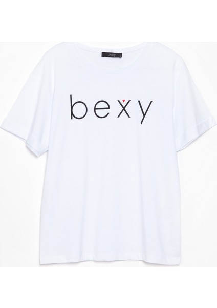 Piera - Bexy Beyaz Basic Tişört | 160293-3 modelleri