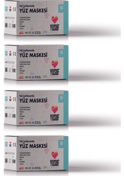 200 Adet Mavi Yetişkin Cerrahi Meltblown Maske