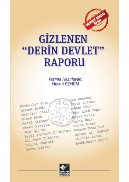 Gizlenen Derin Devlet Raporu - Nusret Senem