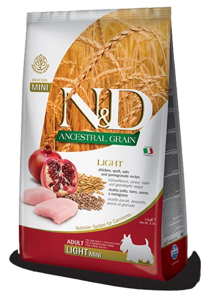 Ancestral Graın Lıght Tavuk, K.buğday&nar Adult Mını 2,5kg