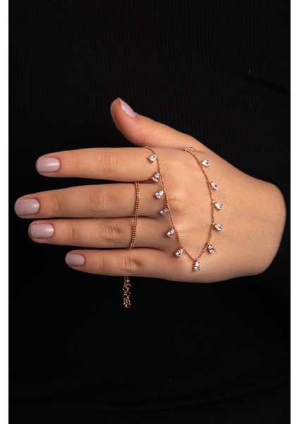 Zirkon Taşlı Rose Altın Kaplama Shakira Kadın Gümüş Kolye 925 Ayar fiyatları