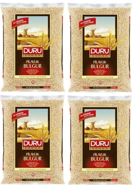 Duru Bakliyat Duru Pilavlık Bulgur 1 kg x 4'lü