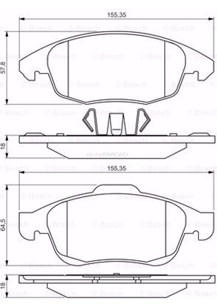 Citroen C4 Iı 1.6 Hdı 90 2009-2020 Ön Fren Balatası