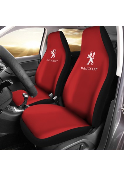 Peugeot 301 Araca Özel Oto Koltuk Kılıfı Pro - Kırmızı ( Yeni Tasarım - Yeni Fit Kalıp )