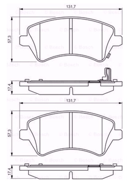 Toyota Corolla Sedan 1.6 Vvt-I 2001-2008 Bosch Ön Fren Balatası fiyatları