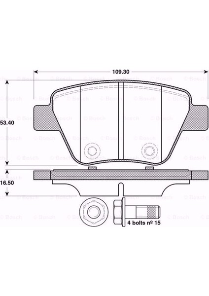 Vw Touran 1.6 Fsı 2003-2010 Bosch Arka Fren Balatası