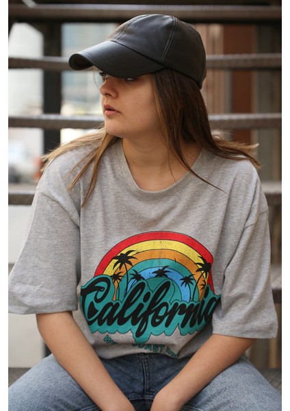 Mad Girls Gri Baskılı Tişört MG1080 fiyatları