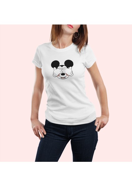 Mickey Baskılı Kadın T-Shirt