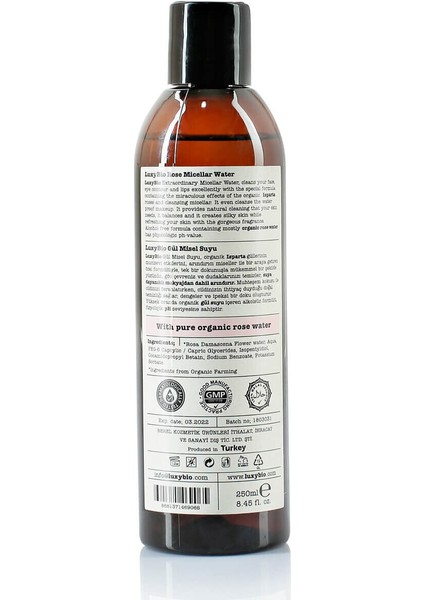 Doğal Gül Micellar Makyaj Temizleme Suyu 250 ml