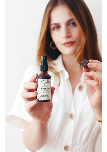 Luxy Bio Saf Gül Suyu Sprey Tonik, Seyahat Boy 50 ml