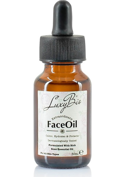 Saf Gül Yağı İçeren, Doğal Gül Yüz Bakım Yağı 30 ml