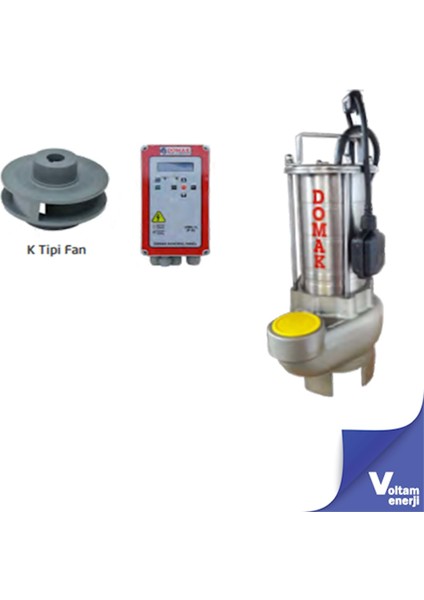 ASM221 K2 1.5hp 220V Çelik Gövdeli Atık Su Dalgıç Elektropomplar