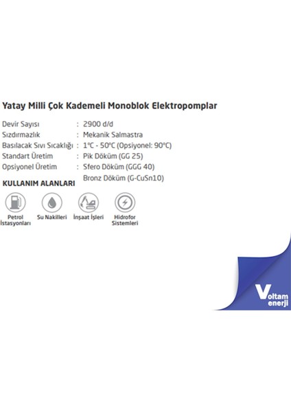 KPM40-2 5,5hp 380V Monoblok Elektropomplar fiyatları